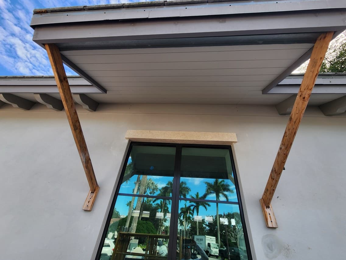 Canopy and overhang framing detail